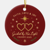 Faith love & joy guided by his light keramik ornament (Vorne)