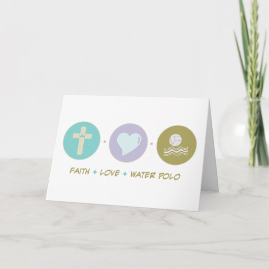 Faith Love Water Polo Karte (Vorderseite)