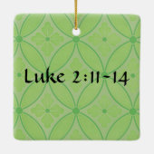 Faith Magnolia Blume Weihnachtsfeier Keramikornament (Rückseite)