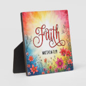 Faith Matthew 17:20 Inspirational Tabletop Plaque Fotoplatte (Vorderseite)