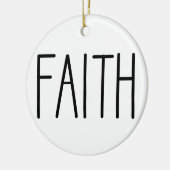 FAITH - Minimal Round Christmas Ornament (Links)