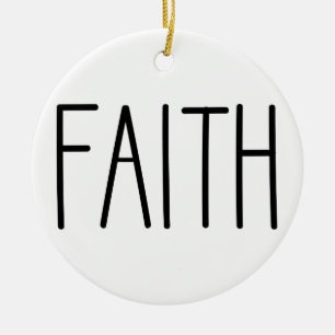 FAITH - Minimaler Round Christmas Ornament