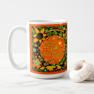 Faith Miracles Zitat Blumenbumblebeeren Irland Kaffeetasse