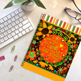 Faith Miracles Zitat Blumenbumblebeeren Irland Notizblock