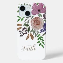 Faith Modern Feminine Christlich White Floral Case-Mate iPhone Hülle