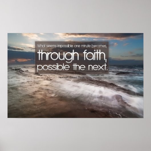 Faith Motivierend Poster (Vorne)