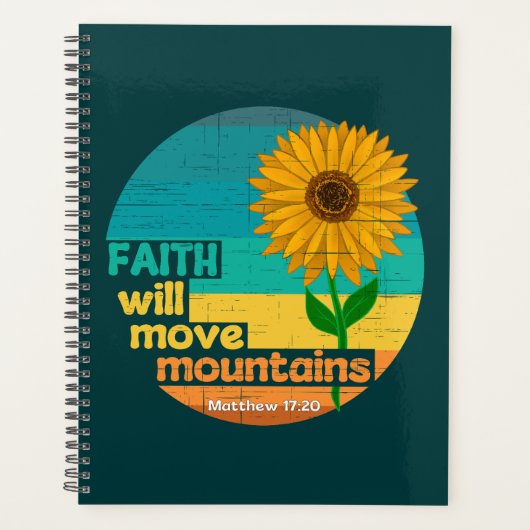 Faith Move Mountains Christian Design Planer (Vorderseite)