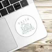 Faith Moves Mountains Bible Verse Christlich Runder Aufkleber