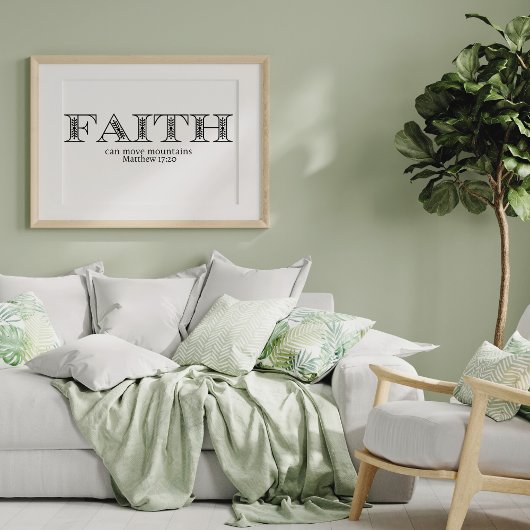 Faith Moves Mountains Christlich Poster