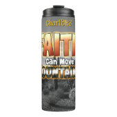 Faith Moves Mountains Wüstenlandschaft Thermosbecher (Vorderseite)