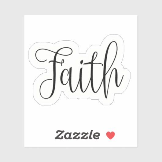 Faith muold script aufkleber (Blatt)