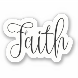 Faith muold script aufkleber
