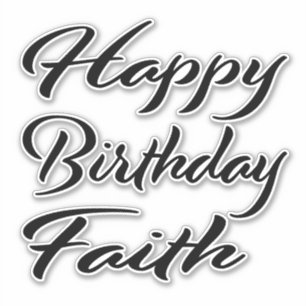 Faith Name Vorname black Sticker Geburtstag