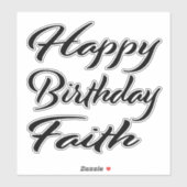 Faith Name Vorname black Sticker Geburtstag (Blatt)