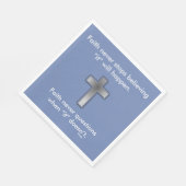 Faith Never Napkins w/Blue Cross Serviette (Ecke)