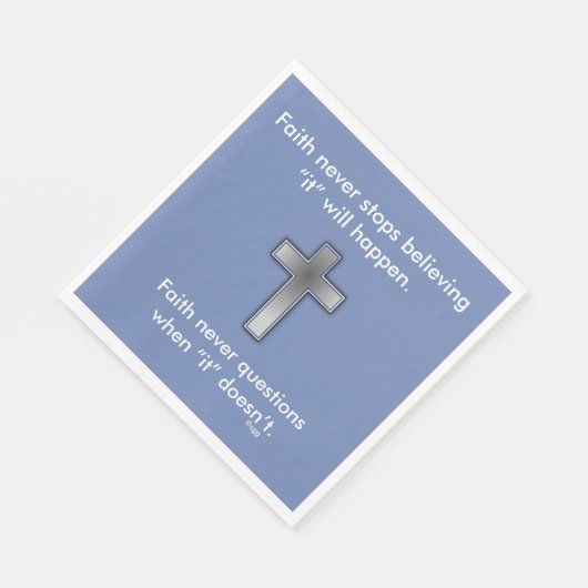 Faith Never Napkins w/Blue Cross Serviette (Ecke)