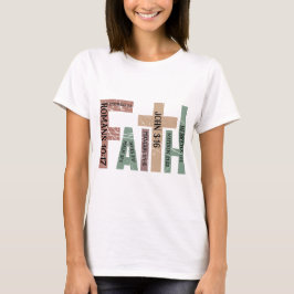 Faith Niedlich Colorful Bibelverses Typografy Zita T-Shirt