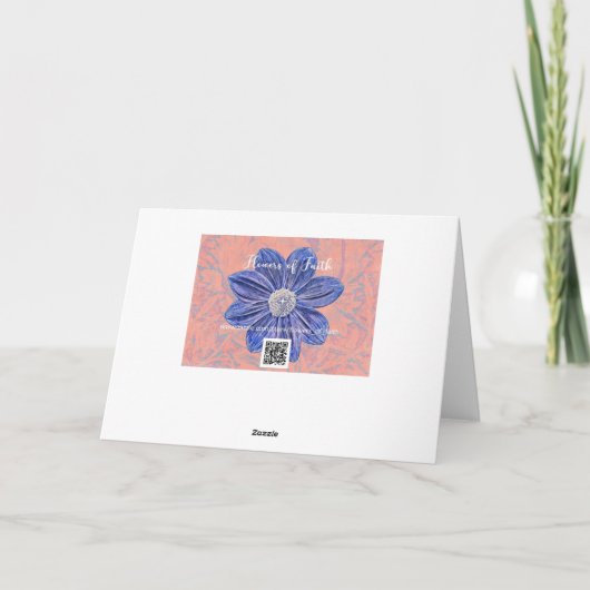 Faith Orange Gold Rose Bible Verts Note Card Karte (Rückseite)