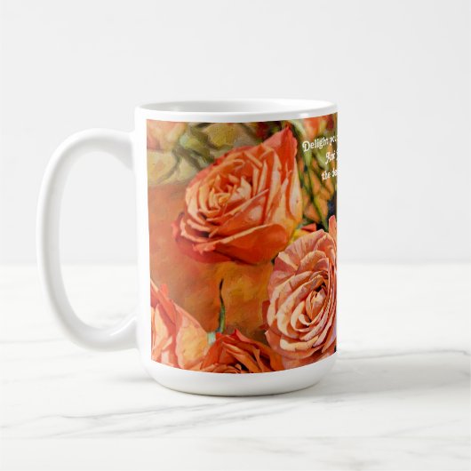 Faith Orange Rose Delight and Scripting Kaffeetasse (Links)