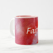 Faith Original Pink Red Beautiful Tasse (Vorderseite Links)