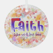 Faith Ornament for Personalisation Aus Glas (Vorderseite)