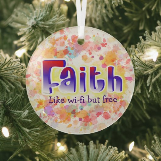 Faith Ornament for Personalisation Aus Glas (InSitu)