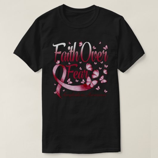 Faith Over Fear Amyloidosis Awareness Butterfly T-Shirt (Design vorne)