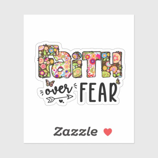 Faith Over Fear Aufkleber (Blatt)