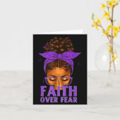 Faith Over Fear Black Women Afro Christian African Karte (Gelbe Blume)