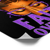 Faith Over Fear Black Women Afro Christian African Poster (Ecke)