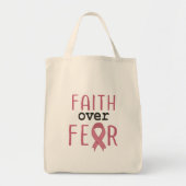 Faith Over Fear Breast Cancer Awareness Tragetasche (Vorne)