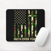 Faith Over Fear Christian Americn Flag Camouflage Mousepad (Mit Mouse)