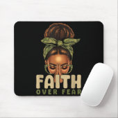 Faith Over Fear Christian Camo African American Af Mousepad (Mit Mouse)