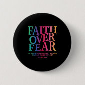 Faith Over Fear Christian Jesus Toddler God Son Si Button (Vorderseite)