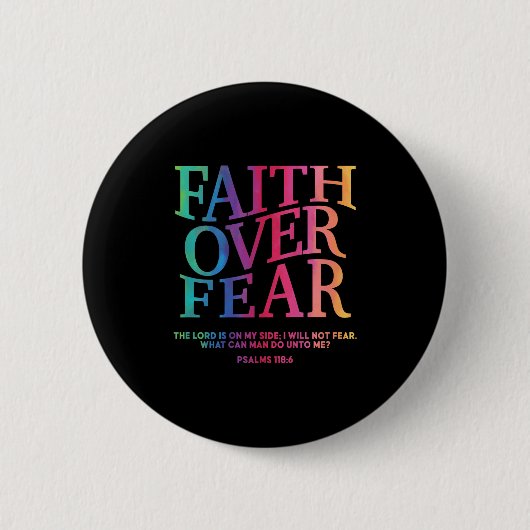 Faith Over Fear Christian Jesus Toddler God Son Si Button (Vorderseite)