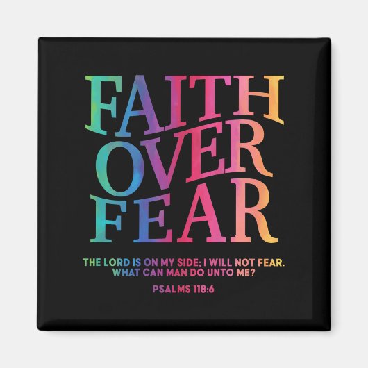 Faith Over Fear Christian Jesus Toddler God Son Si Magnet (Vorne)