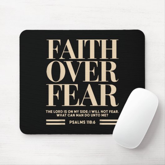 Faith Over Fear Christian Jesus Toddler God Son Si Mousepad (Mit Mouse)