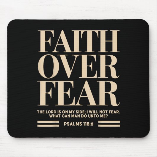 Faith Over Fear Christian Jesus Toddler God Son Si Mousepad (Vorne)