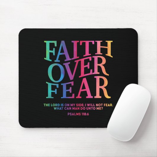 Faith Over Fear Christian Jesus Toddler God Son Si Mousepad (Mit Mouse)