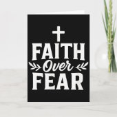 Faith Over Fear Christian Motivational Bible Verse Karte (Vorderseite)