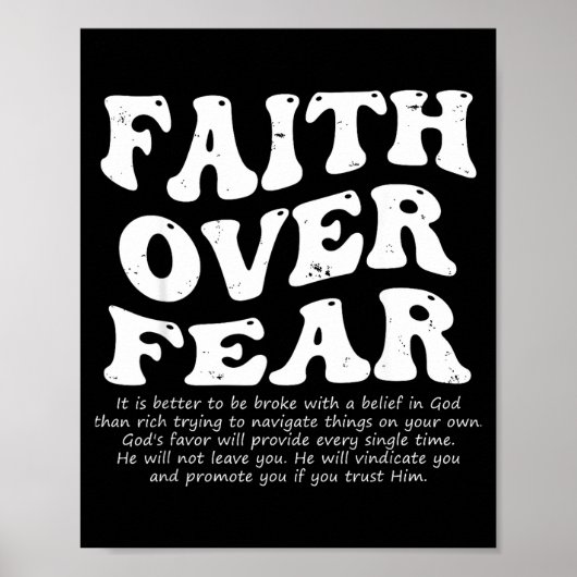 Faith Over Fear Christian Poster (Vorne)
