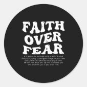 Faith Over Fear Christian  Runder Aufkleber (Vorderseite)