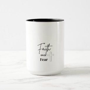 Faith Over Fear Christlicher Kaffeebecher Tasse