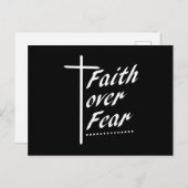 Faith Over Fear Cross Jesus Christ Christianity Gi Postkarte (Vorne/Hinten)