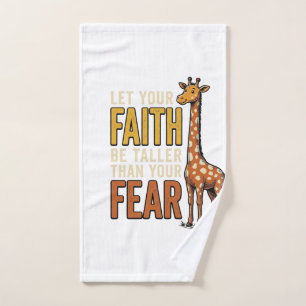 Faith Over Fear Giraffe Vintage Christliches T-Shi Handtuch