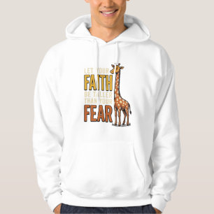 Faith Over Fear Giraffe Vintage Christliches T-Shi Hoodie