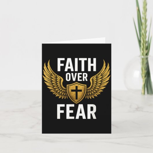 Faith Over Fear Gold  Karte (Vorderseite)