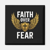 Faith Over Fear Gold Magnet (Vorne)