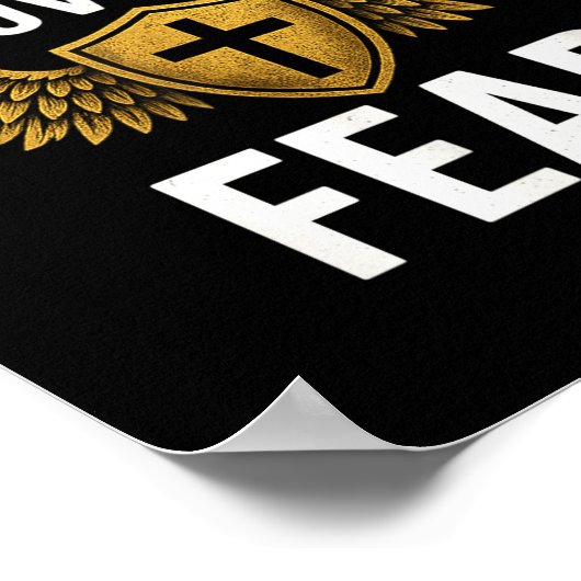 Faith Over Fear Gold  Poster (Ecke)