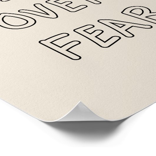 Faith over Fear Poster (Ecke)